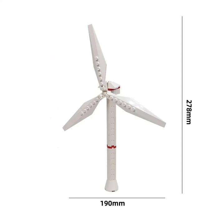 Bouwstenen MOC bouwmodel Windmolen tuinscène decoratie DIY bouwstenen speelgoed white