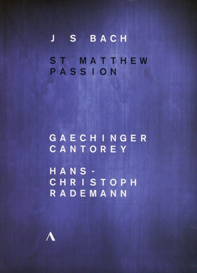 Gaechinger Cantorey, Hans-Christoph Rademann - St. Matthew Passion Bwv 244 (2 DVD)