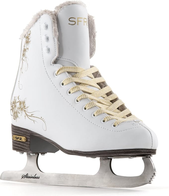 SFR GLITRA KUNSTSCHAATSEN, WIT/GOUD - Figuurschaats SFR Size 3 - maat 35 / 36