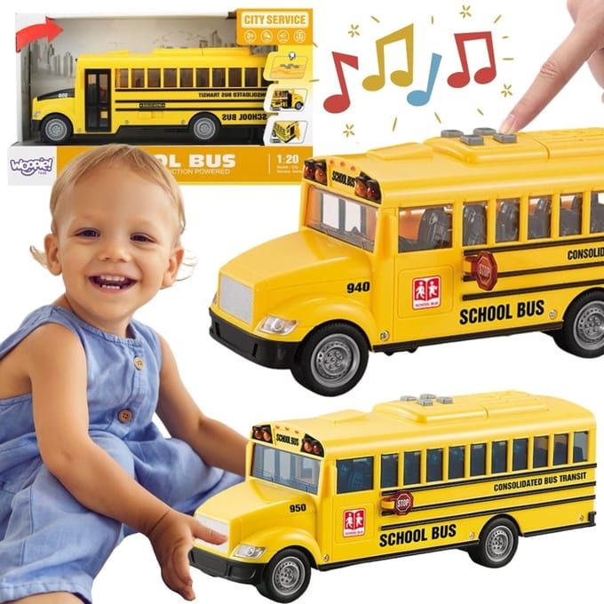 Woopie Interactieve elektrische schoolbus 1:20 Lichtgeluid cadeau - UNI