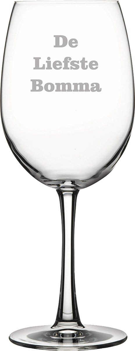 Rode wijnglas gegraveerd - 46cl - De Liefste Bomma