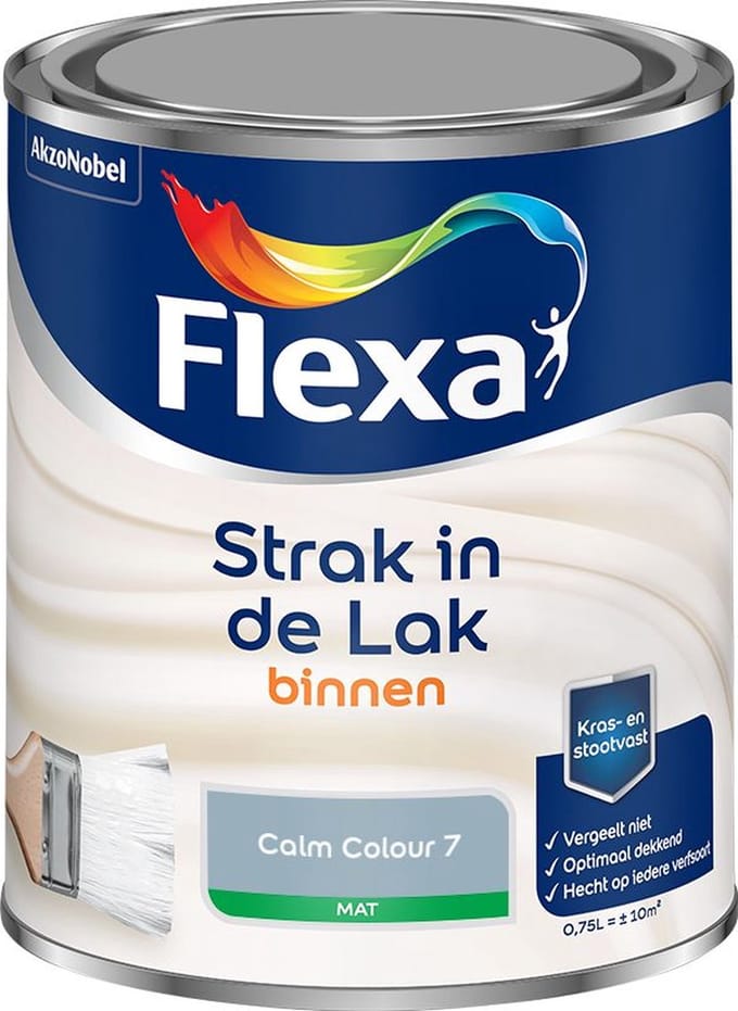 Flexa - Strak In De Lak Binnenlak Mat - Calm Colour 7 - Mengverf - 750 Ml