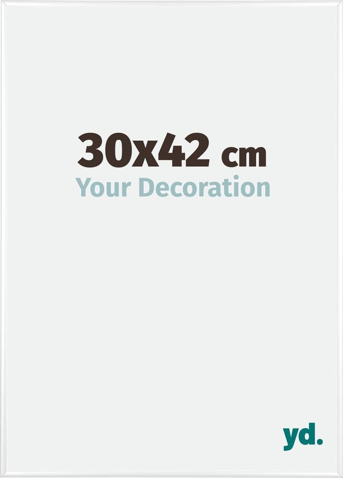 Your Decoration - Fotolijst 30x42 cm - Aluminium - Wit Hoogglans - Kent