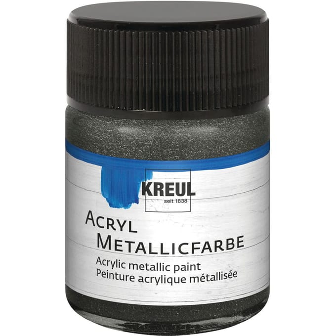 KREUL Acryl Metallic Verf. 50 ml - Antraciet