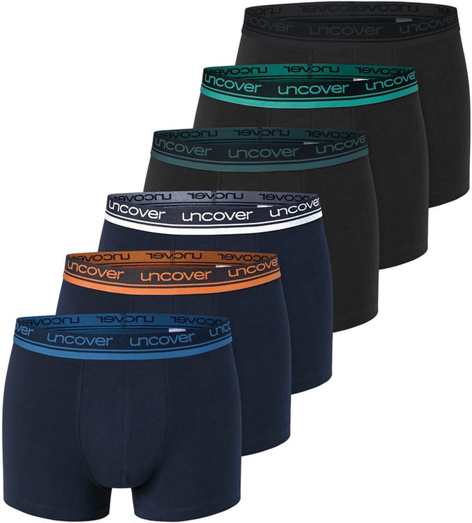 uncover by Schiesser Heren retro short / pant 6 pack Cotton