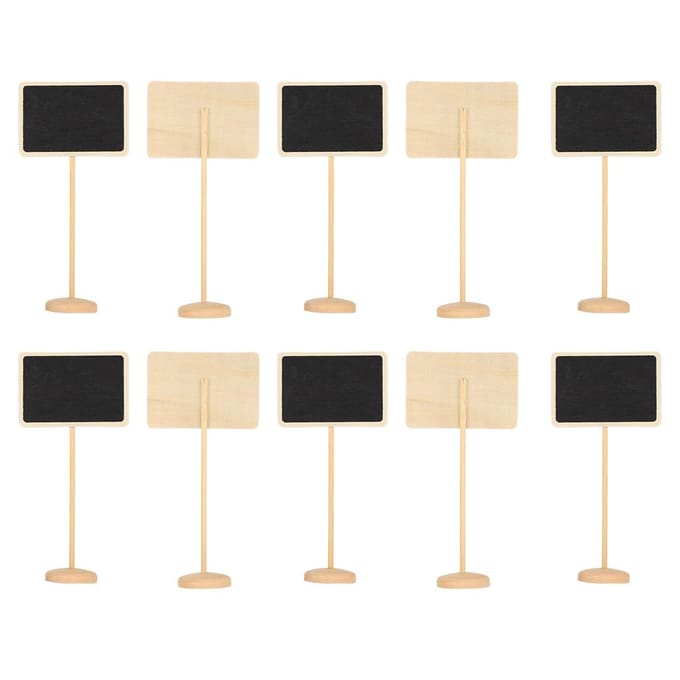 10 stuks Mini Krijtbordjes Krijtbord Bord Plaatskaarten Bureau Vaas Decoraties beige