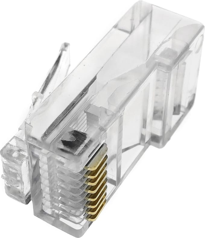 BeMatik - UTP-connector Cat.5e RJ45 male naar crimp-kabel 100-pack