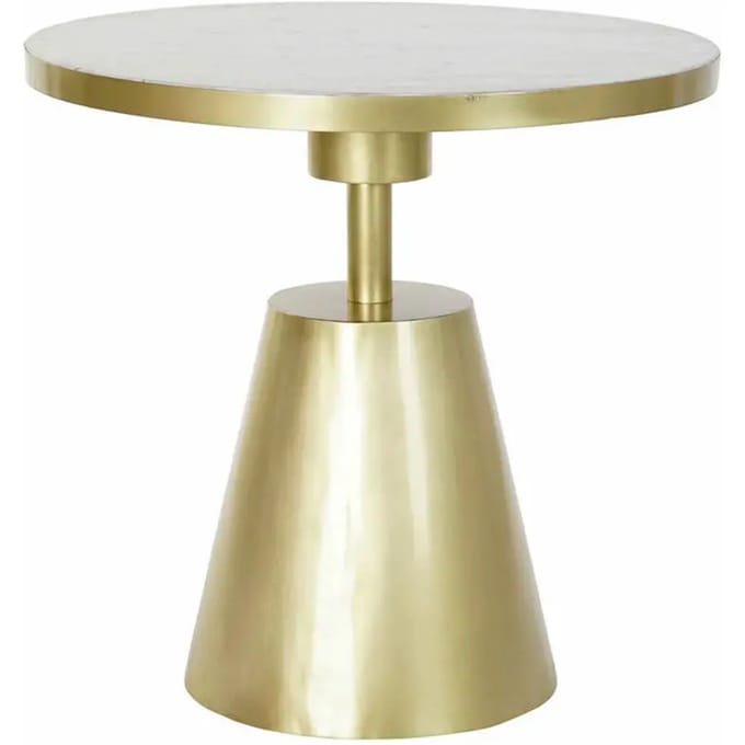 Bijzettafel van hout, marmer en ijzer DKD Home Decor 60x60x58 cm