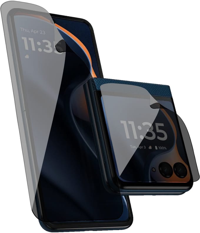 Privacy Screenprotector geschikt voor Motorola Razr 60 - 1x FlexGuard Screen Protector