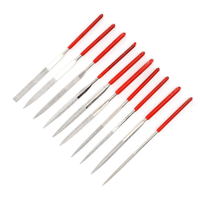 10 stuks multifunctionele precisie diamantgecoate vijl voor het modelleren van sieraden white