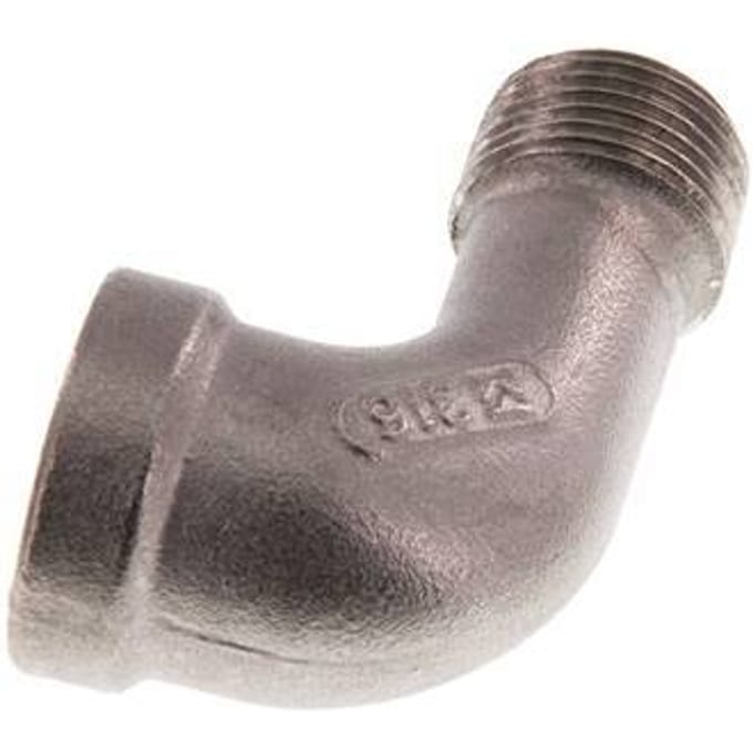 Rp 3/8'' x R 3/8'' F/M RVS L-Fitting 90graden 16 Bar [2 Stuks]