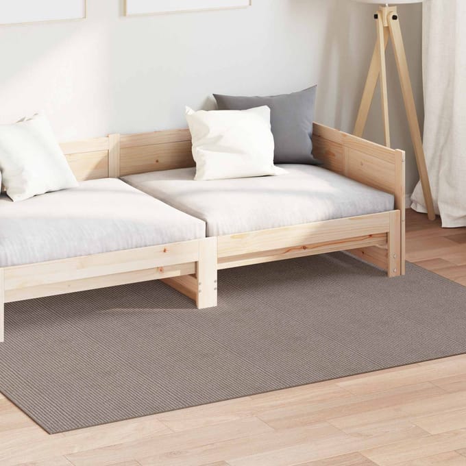 vidaXL - Binnen - kleed - LUGO - Crème - en - Taupe - 140 - x - 200 - cm - Polyester