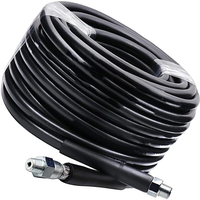 Kit de jet d'égout de 15 mètres M22 ?Kit de buses de jet haute pression pour tuyau de débouchage de drain de 14 pouces gray