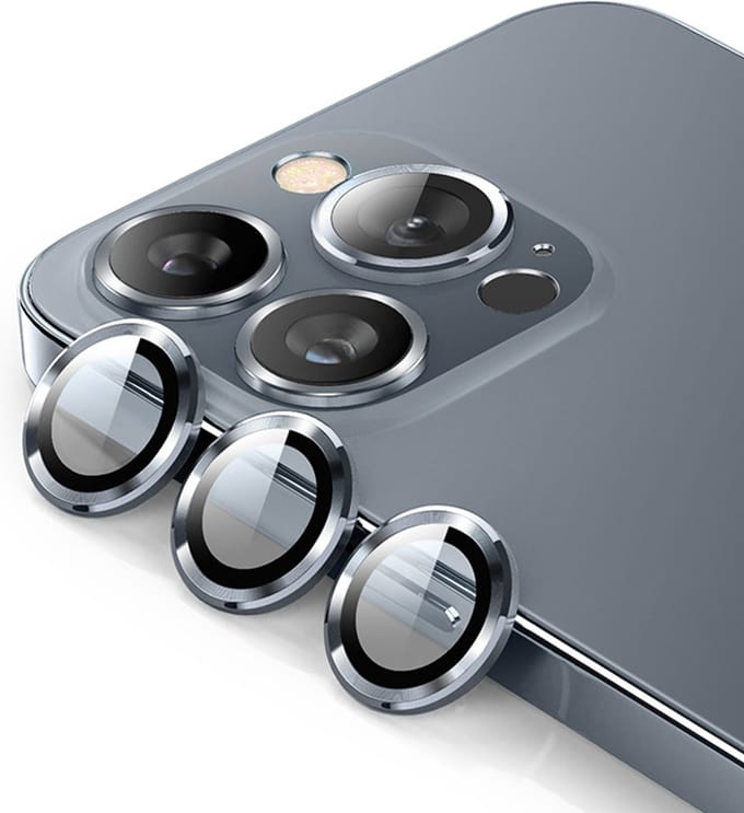 Solidenz Camera Lens Protector - Geschikt voor Apple iPhone 15 Pro / 15 Pro Max - Titanium