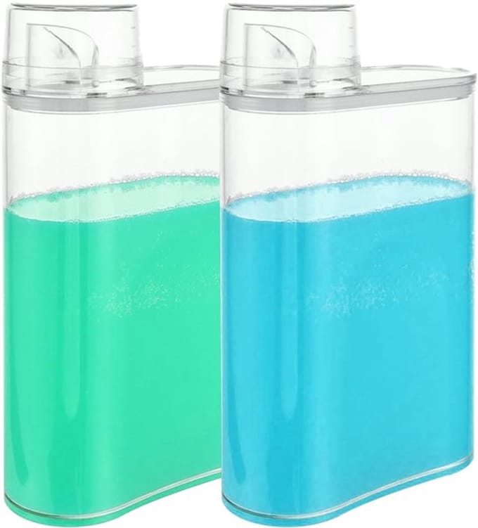 Virtubuy - Wasmiddelopslag - 1300 ml - Handige dispenser met maatbeker - Plastic
