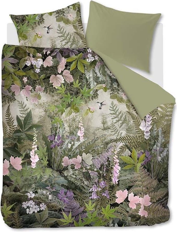 Beddinghouse Charming Dekbedovertrek - Groen - 260 x 200/220 cm + 2x 60 x 70 cm