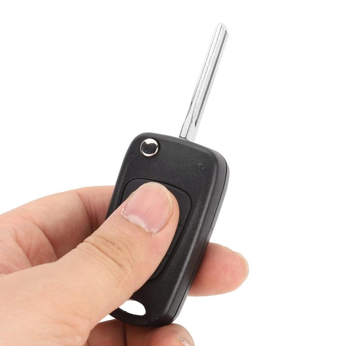 Auto Auto 3 Knopen Klapsleutel Fob Shell Case Zwart Vervanging Geschikt voor KIA Rondo gray