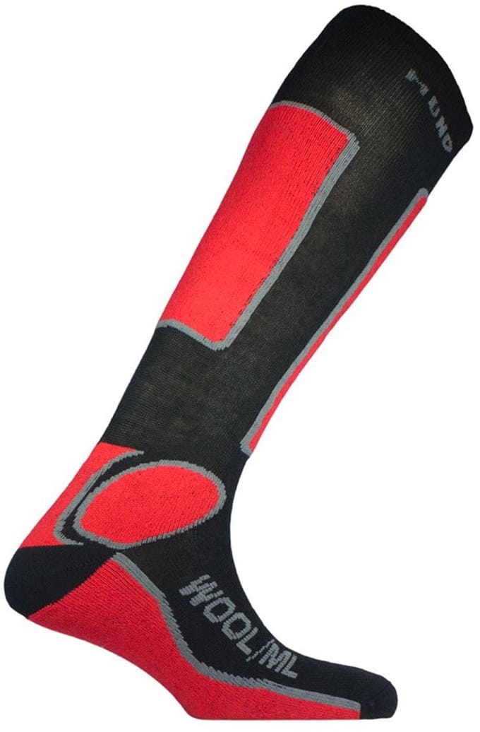 Mund Socks Skiing Antibacterial Sokken Rood,Zwart EU 34-37 Man