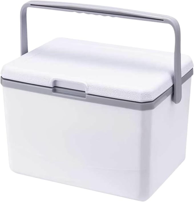 Ice Box Cooler - Draagbare Koeler - Buitenactiviteiten - Krachtige Isolatie - 5 L - Wit