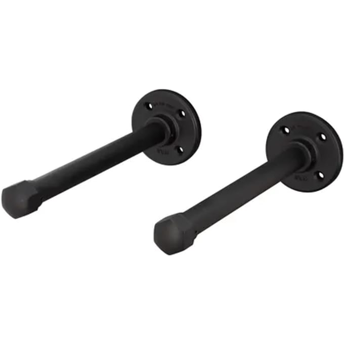 Duraline Plankdrager Pipe S/2 Mat Zwart 22,5cm