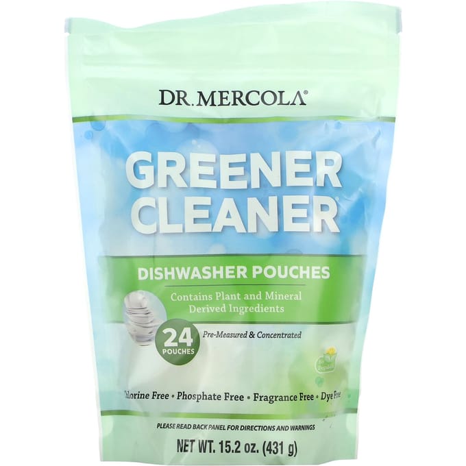 Dr. Mercola, Greener Cleaner, Vaatwastabletten, 24 Tabletten, 431G(15.2Oz) white
