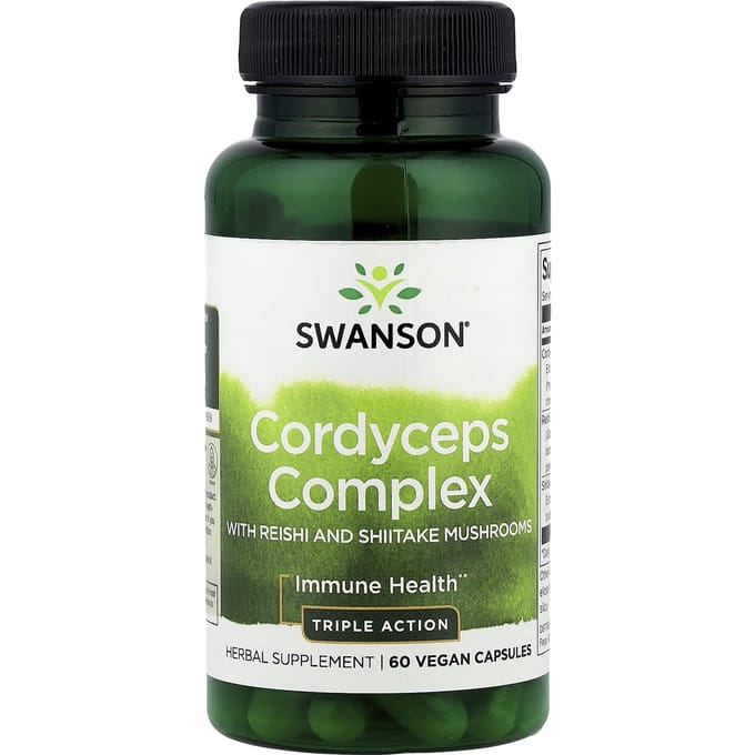 Cordyceps Complex, Reishi Paddenstoelen en Shiitake Paddenstoelen, 60 Vegetarische Capsules