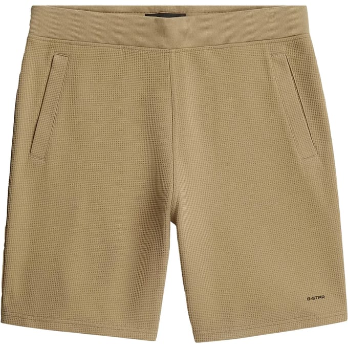 straight fit short met structuurpatroon