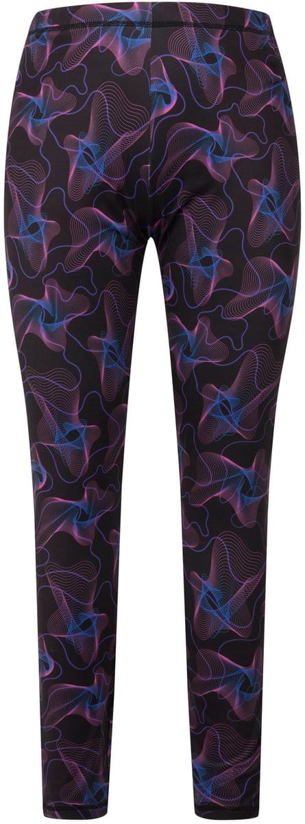 Ulla Popken - Dames - Functionele leggings golven sneldrogend gerecycled - Zwart - Maat 42+