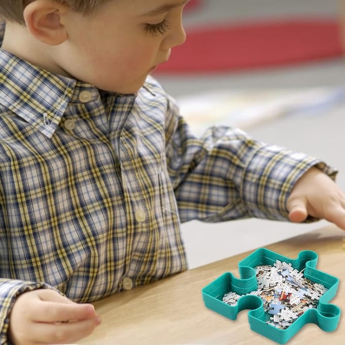 Puzzel Sorteerbakken - Puzzelbakken - Puzzels Sorteren - Stapelbaar Koppelbaar - 6 Delig - A