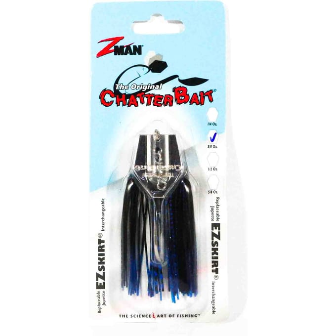 Zman Chatterbait 3/8 oz Zinkend Kunstaas Zwart Blauw (0119) white