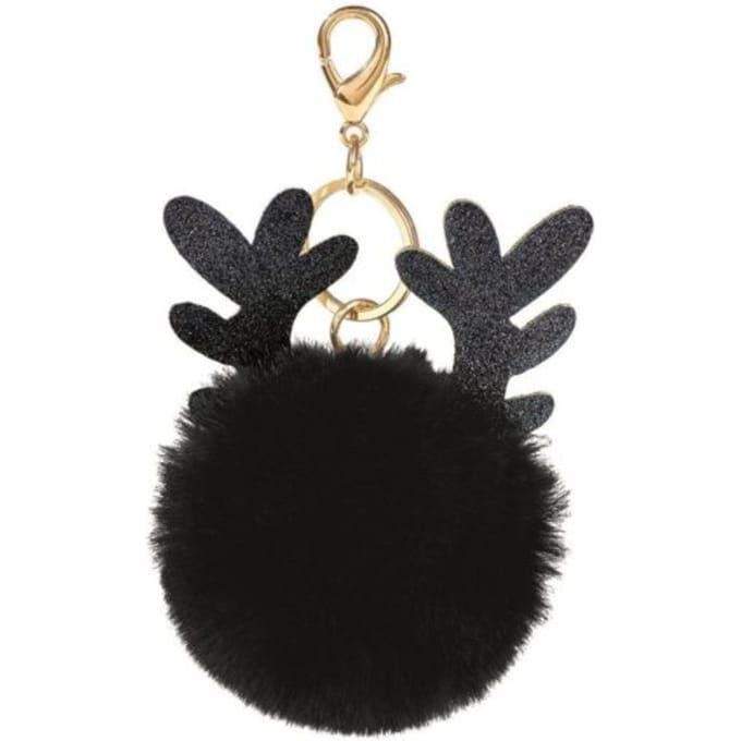 Kerst sleutelhanger pluche rendier assorti