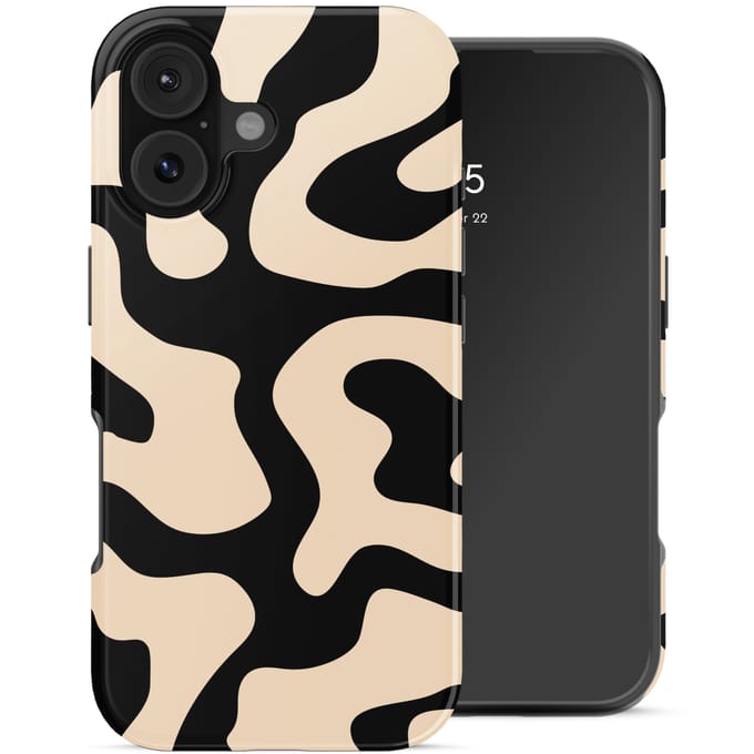 Selencia Hoesje - Geschikt voor Apple iPhone 17 - Backcover - Art Wave Black