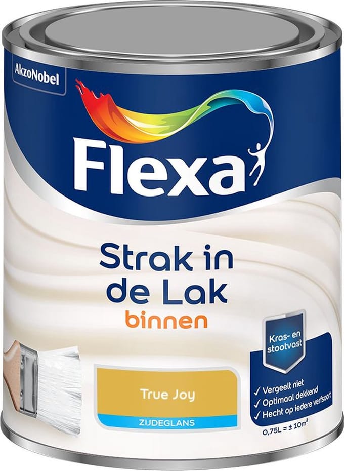 Flexa - Strak In De Lak Binnenlak Zijdeglans - True Joy - Mengverf - 750 Ml