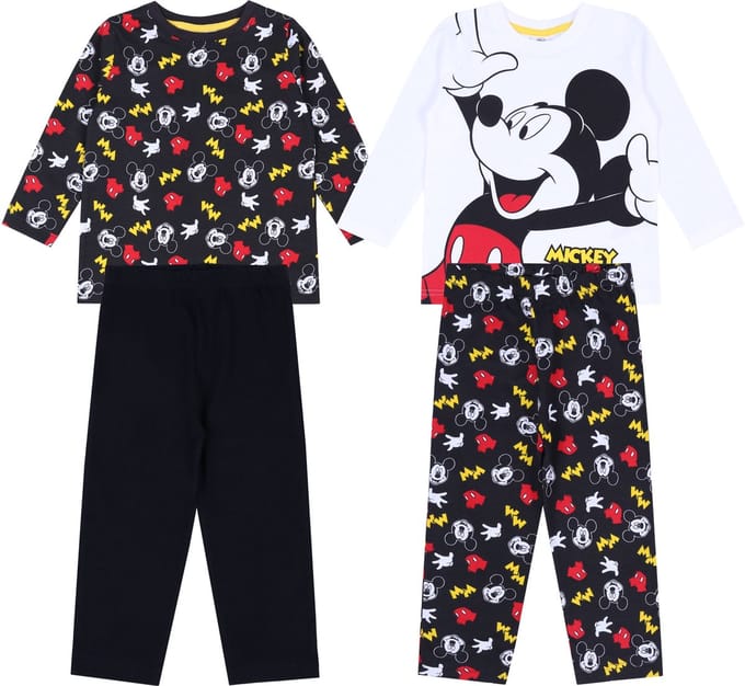 2x Mickey DISNEY zwart-witte pyjama