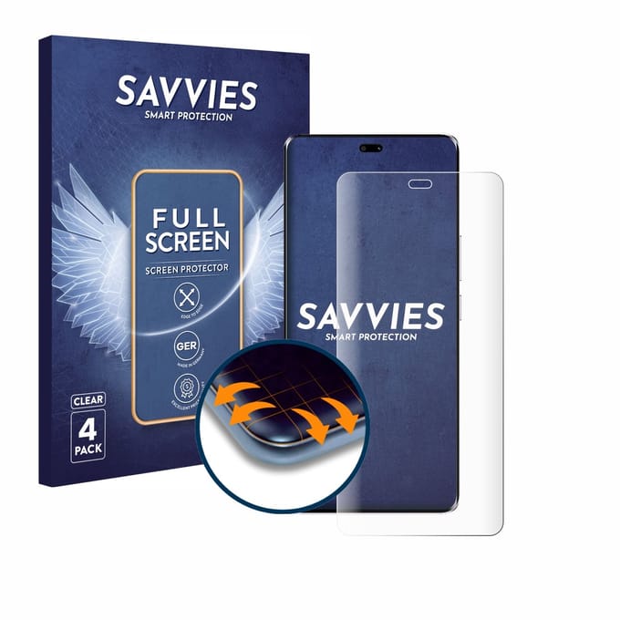 Savvies - Screenprotector voor Honor Magic 7 Lite - Folie Beschermfolie transparant volledig dekking 4 Stuks