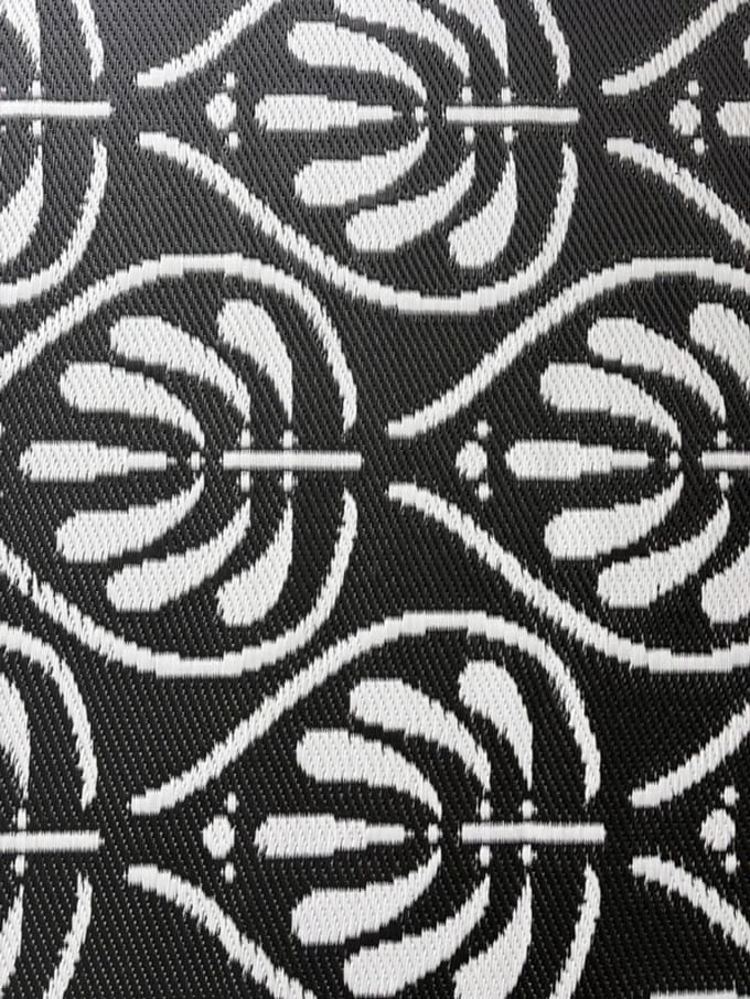 Buitenkleed 120x180cm, zwart/wit
