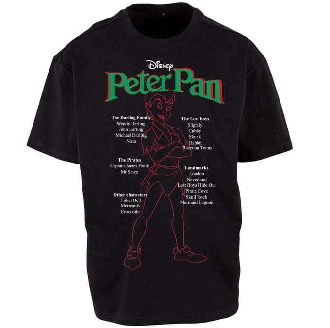 Peter Pan - Disney T-shirt - Silhouette - S tot XXL - zwart