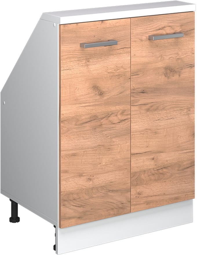 Vicco Rion Kast voor schuine wand – met 2 deuren Eik goud/wit