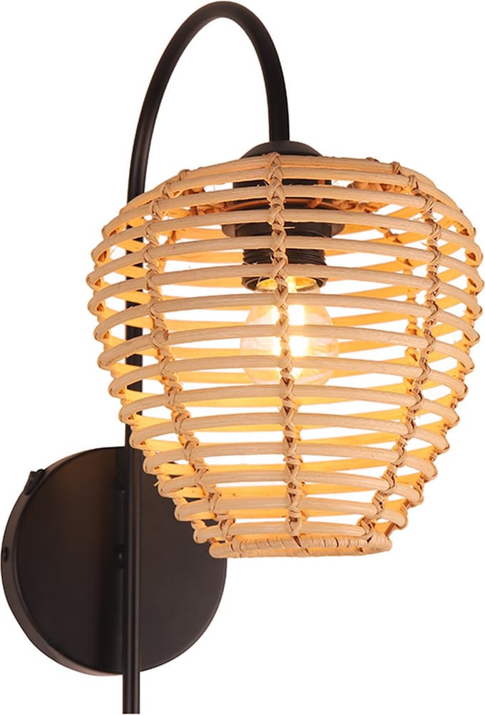 Olucia - IRENE - Wandlamp - Bruin / Zwart - Vorm: Peer