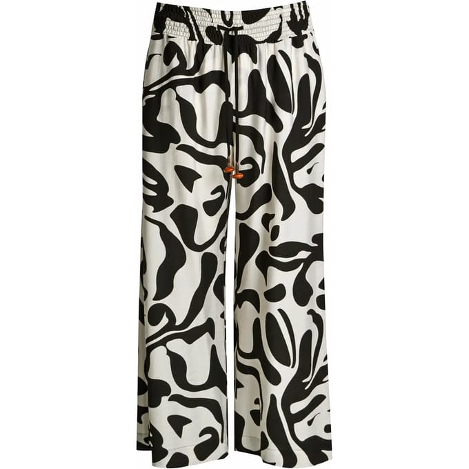 Viscose Printbroek Dames Mat Fashion Wide Leg