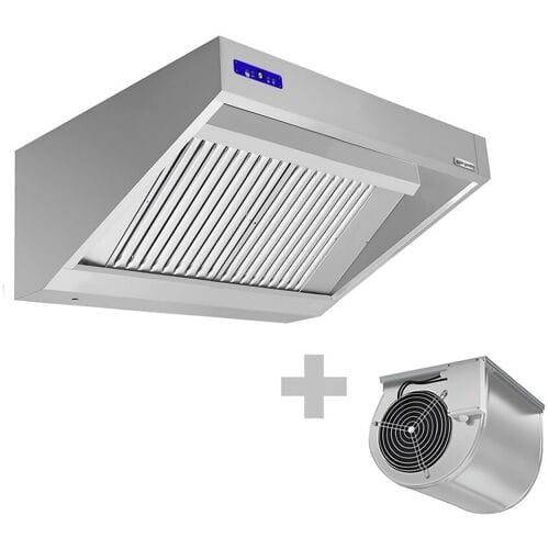GGM Gastro Wandhaube mit Motor - 1000mm - Regler, Filter & Lampe Zilver