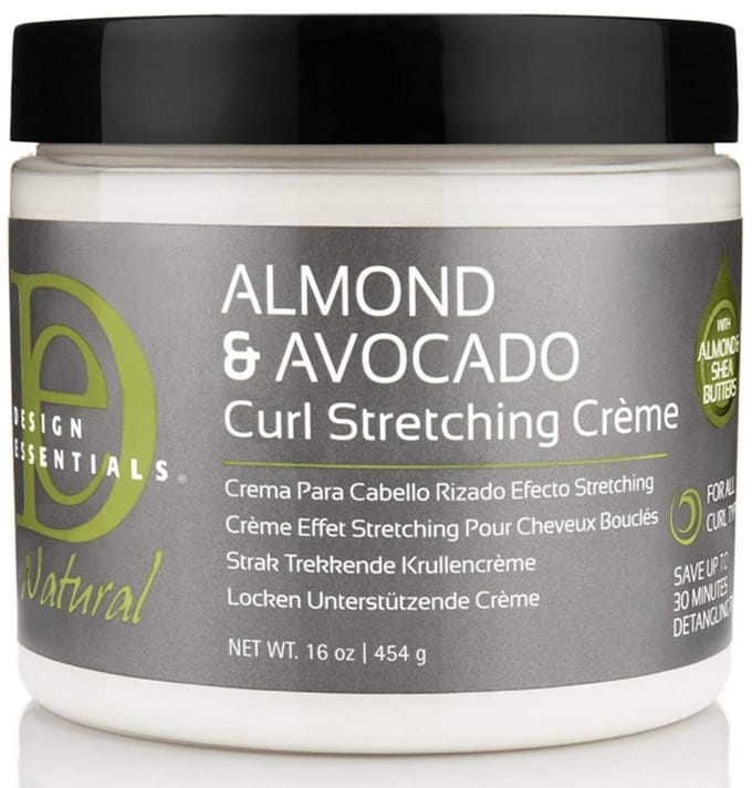 Design Essentials - Natural Almond & Avocado Curl Strechting Cream - 473ml