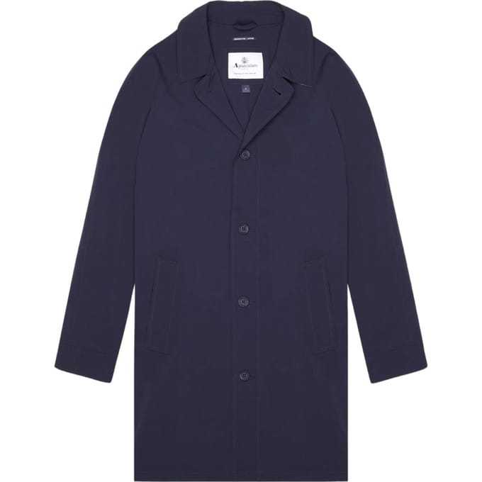 Aquascutum Active Stretch Caban Trenchcoat Marineblauwe Jas
