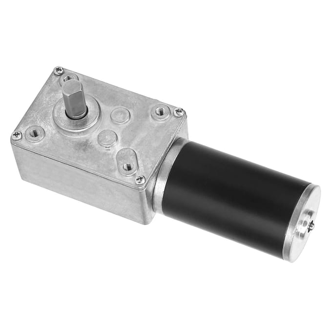 Snelheidsreductie Elektrische Versnellingsbakmotor Omkeerbare Wormwielmotor 8mm As 24V(100RPM)