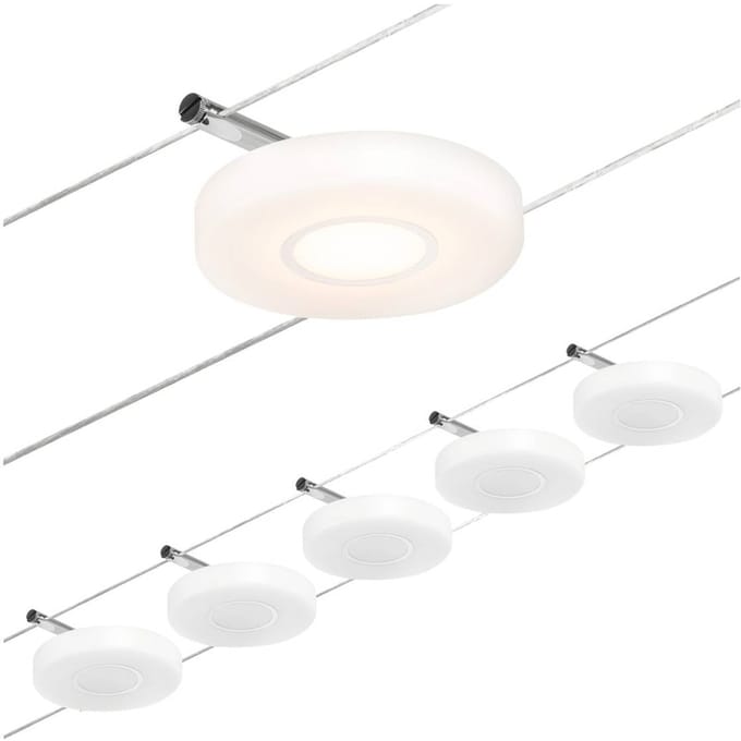Paulmann DiscLED 94426 Kabelsysteem compleet LED Chroom (mat), Chroom