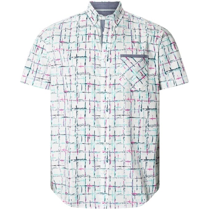 Babista herren Overhemd Met Korte Mouwen - 41/42 - wit - Plus Size