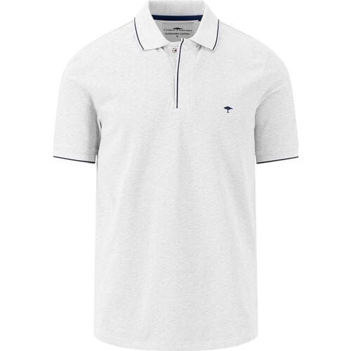 Fynch-Hatton Polo Uni Tipping Contrast Wit / male