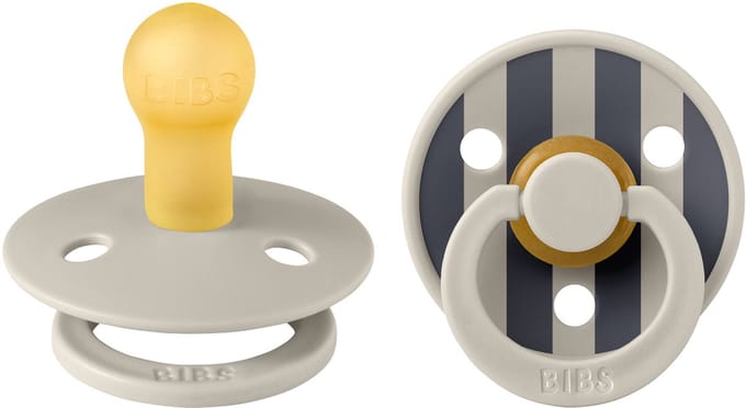 BiBs Colour Fopspeen - Rond - 2 Stuks - 6-18 Mnd - Sand Mix