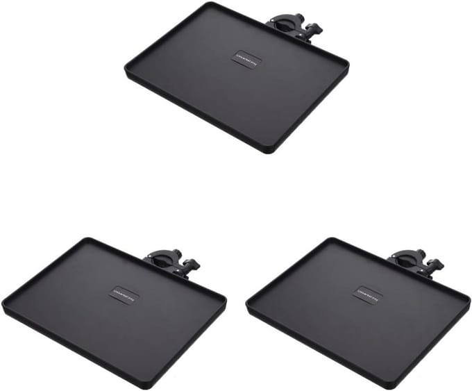 Microfoon Stand Ladehouder - Verstelbare Opbergplank voor Accessoires - Zwart