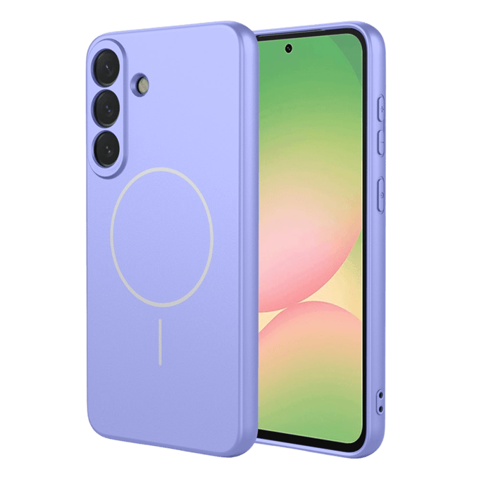 Mocaa Samsung Galaxy A57 Siliconen Magnetische Case Paars